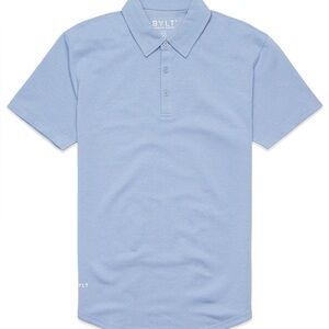 Men's BYLT Drop Cut Blue Polo Shirt